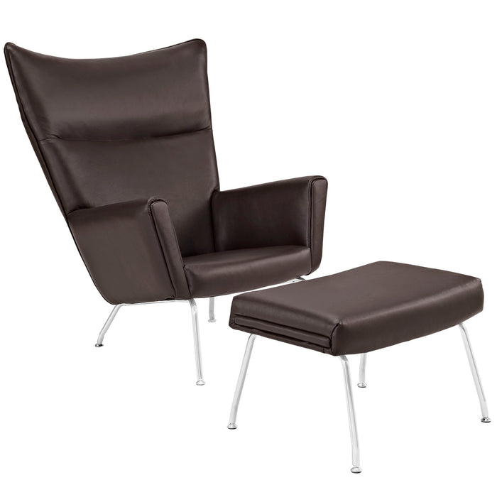 Class Leather Lounge Chair 287-DBR