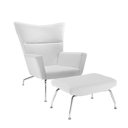 Class Leather Lounge Chair 287-WHI