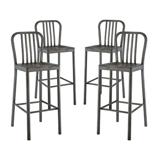 Clink Bar Stool Metal Set of 4 2966-SLV-SET