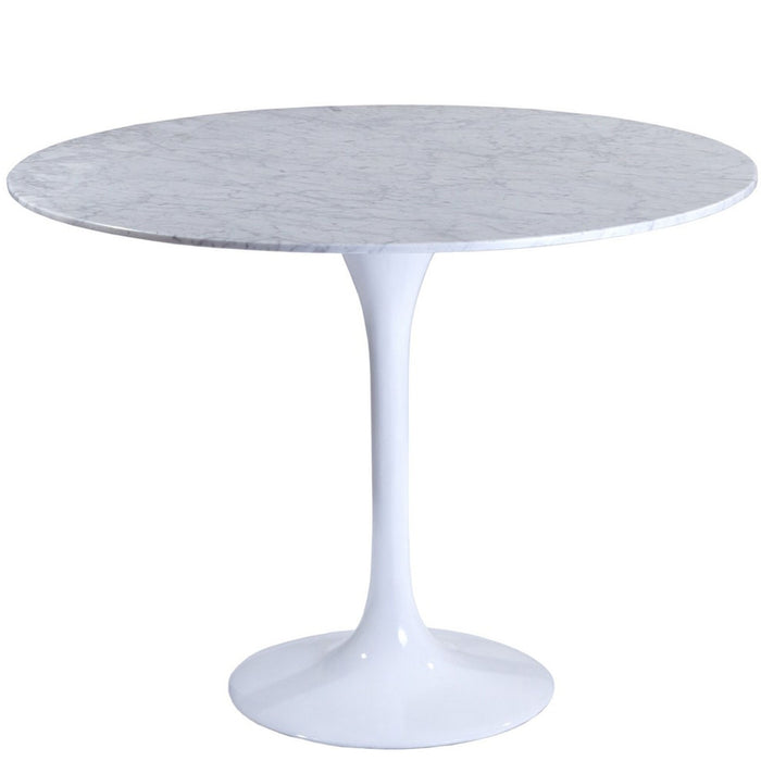 Lippa 40" Round Marble Dining Table 512-WHI