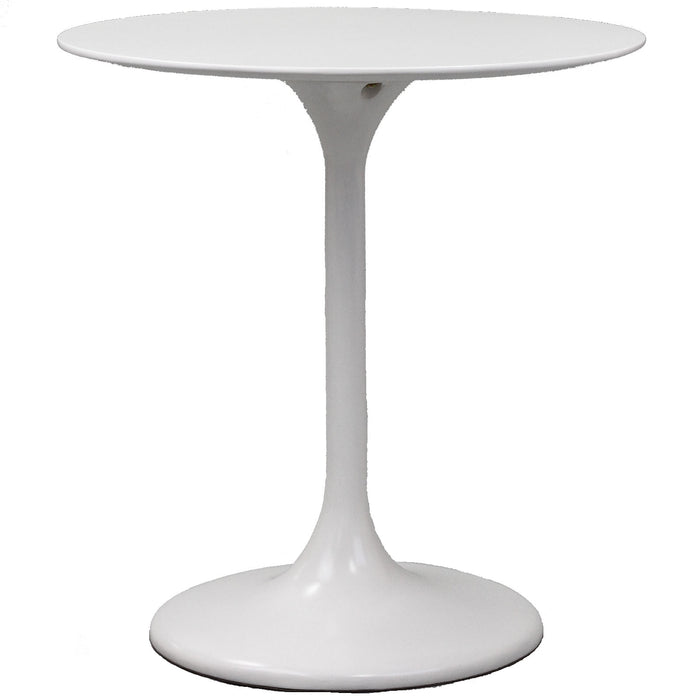 Lippa 28" Round Fiberglass Dining Table 513-WHI