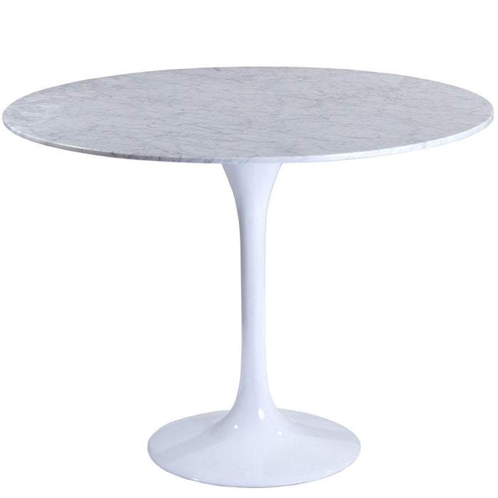 Lippa 36" Round Marble Dining Table 514-WHI