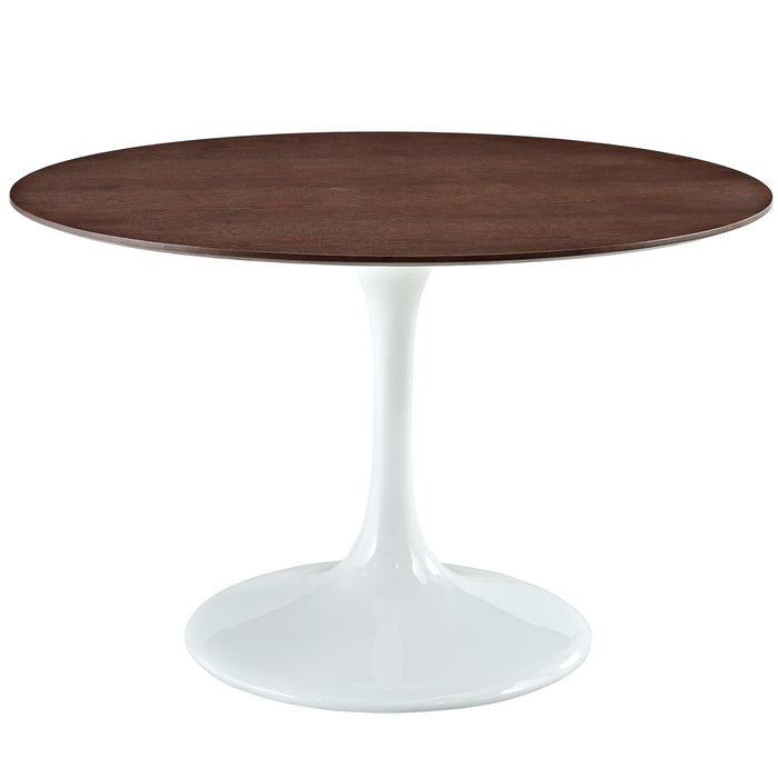 Lippa 48" Round Walnut Dining Table 523-WHI