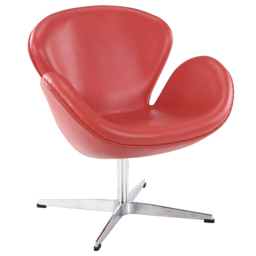 Wing Leather Lounge Chair 527-RED