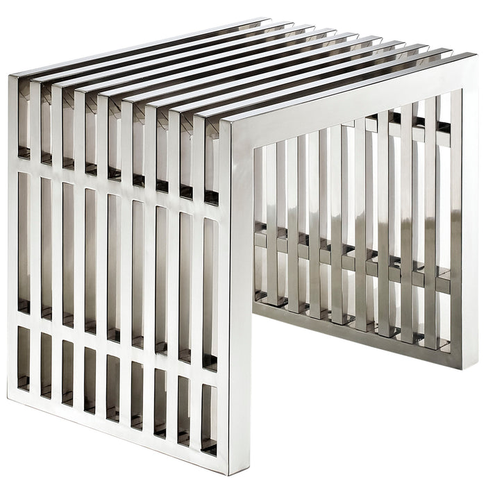 Gridiron Small Stainless Steel Bench 569-SLV