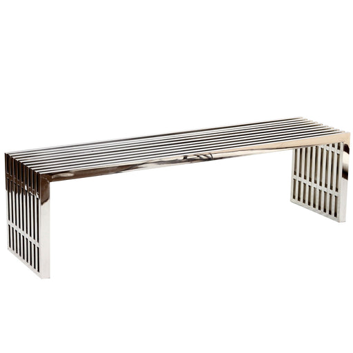 Gridiron Large Stainless Steel Bench 570-SLV