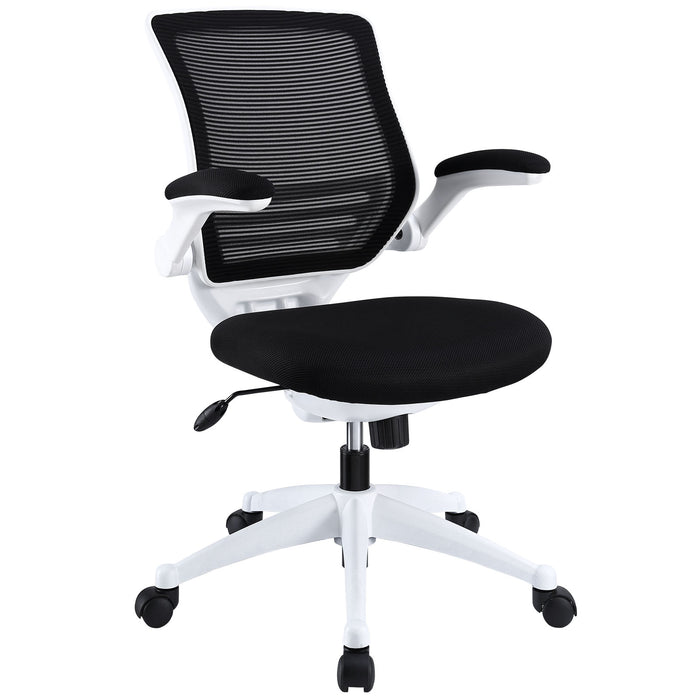 Edge White Base Office Chair 596-BLK