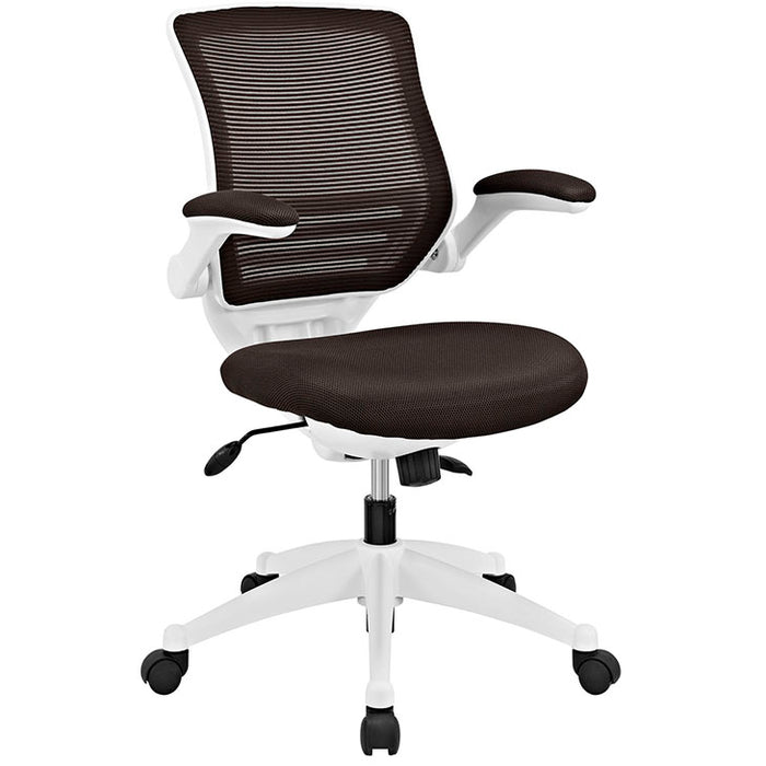 Edge White Base Office Chair 596-BRN