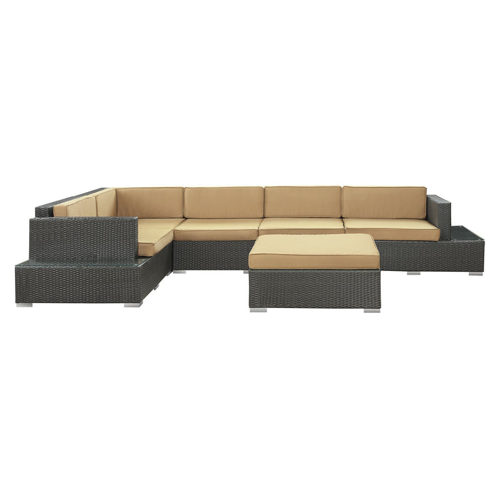 Harbor 6 Piece Outdoor Patio Sectional Set 611-EXP-MOC-SET