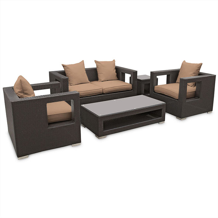 Lunar 5 Piece Outdoor Patio Sofa Set 619-EXP-MOC-SET