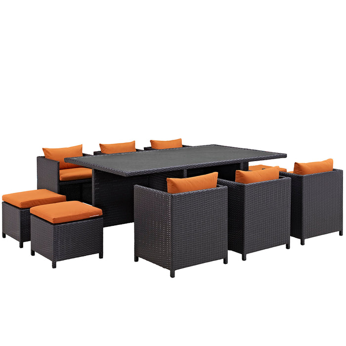 Reversal 11 Piece Outdoor Patio Dining Set 644-EXP-ORA-SET