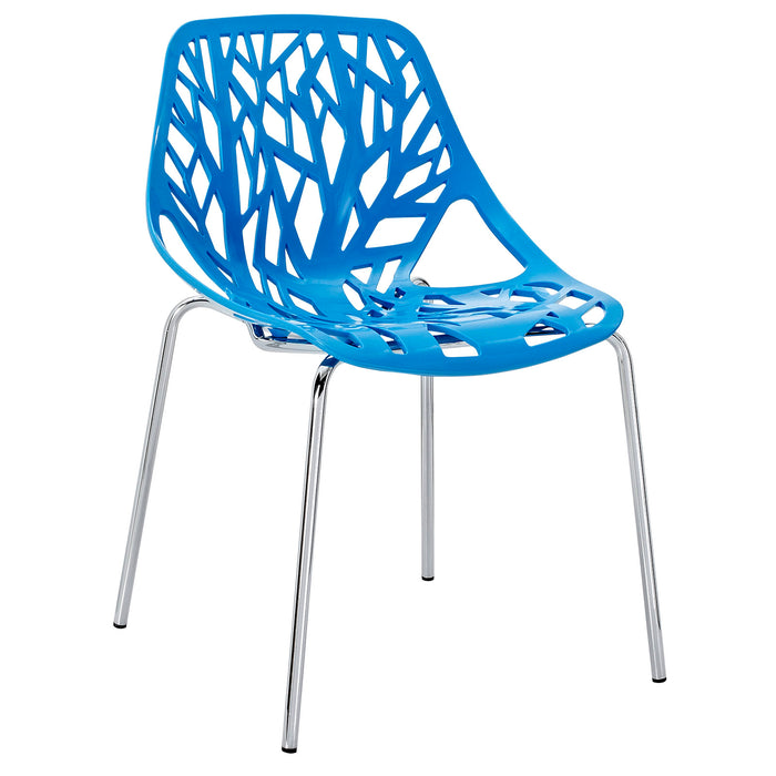 Stencil Dining Side Chair 651-BLU