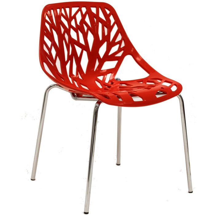 Stencil Dining Side Chair 651-RED