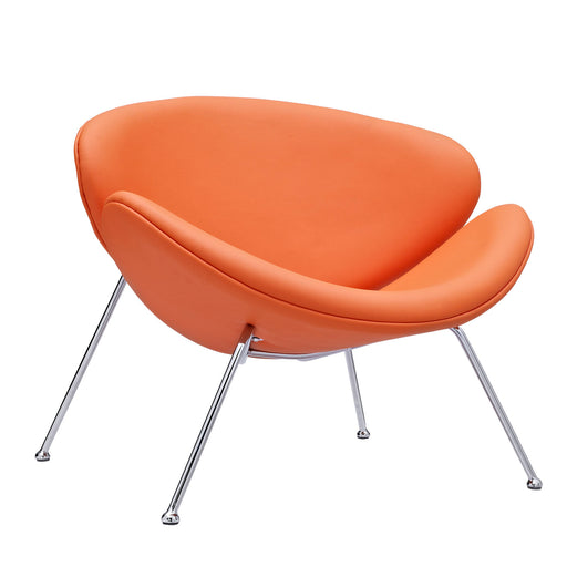 Nutshell Upholstered Vinyl Lounge Chair 809-ORA
