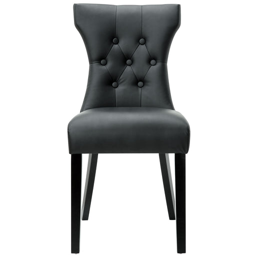 Silhouette Dining Vinyl Side Chair 812-BLK