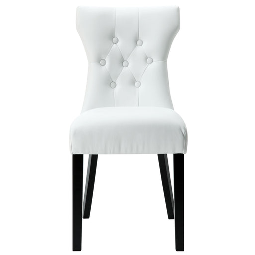 Silhouette Dining Vinyl Side Chair 812-WHI