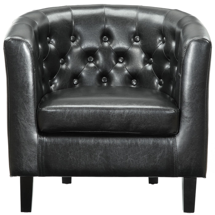 Prospect Upholstered Vinyl Armchair 813-BLK