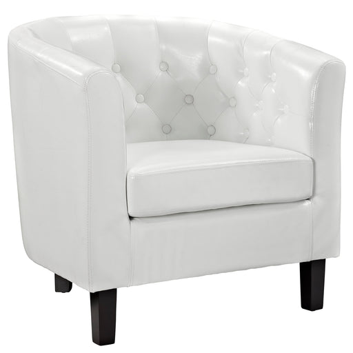 Prospect Upholstered Vinyl Armchair 813-WHI