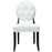 Button Dining Vinyl Side Chair 815-WHI