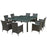 Channels 9 Piece Outdoor Patio Dining Set 833-BRN-WHI-SET