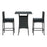 Cerveza 3 Piece Outdoor Patio Pub Set 835-BLK-BLK-SET