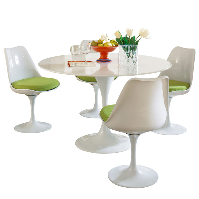 Lippa 5 Piece Fiberglass Dining Set 854-GRN