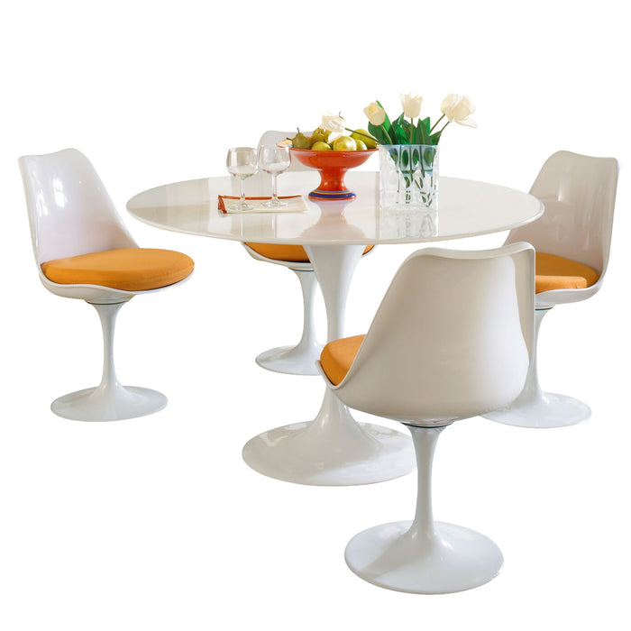 Lippa 5 Piece Fiberglass Dining Set 854-ORA