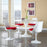 Lippa 5 Piece Fiberglass Dining Set 854-RED