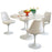 Lippa 5 Piece Fiberglass Dining Set 854-WHI