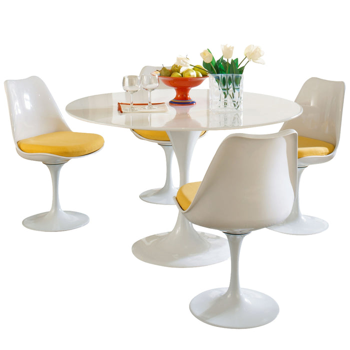 Lippa 5 Piece Fiberglass Dining Set 854-YLW