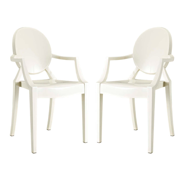 Casper Dining Armchairs Set of 2 905-WHI