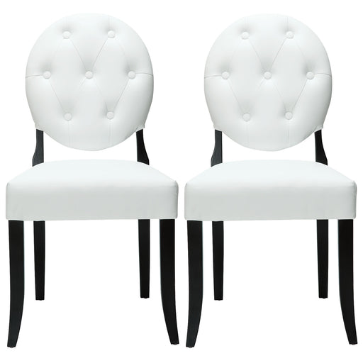 Button Dining Chairs Set of 2 912-WHI