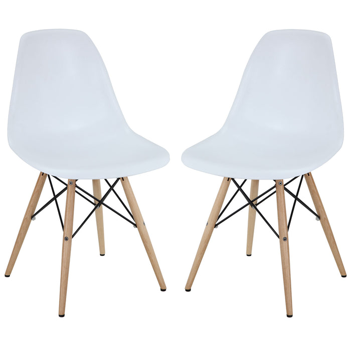 Pyramid Dining Side Chairs Set of 2 928-WHI