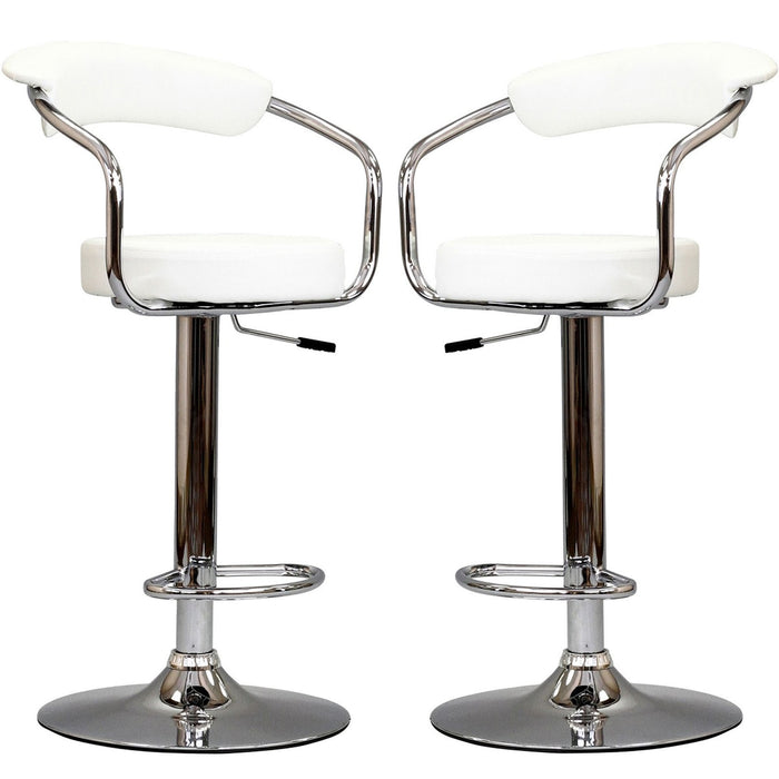 Diner Bar Stool Set of 2 930-WHI