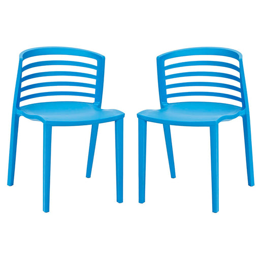 Curvy Dining Chairs Set of 2 935-BLU