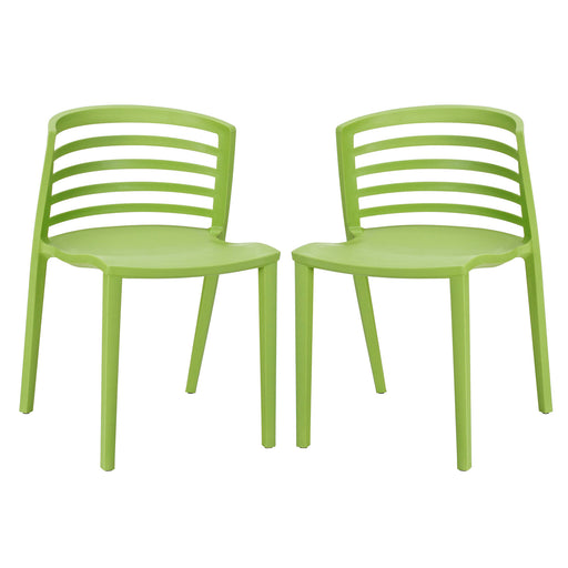 Curvy Dining Chairs Set of 2 935-GRN