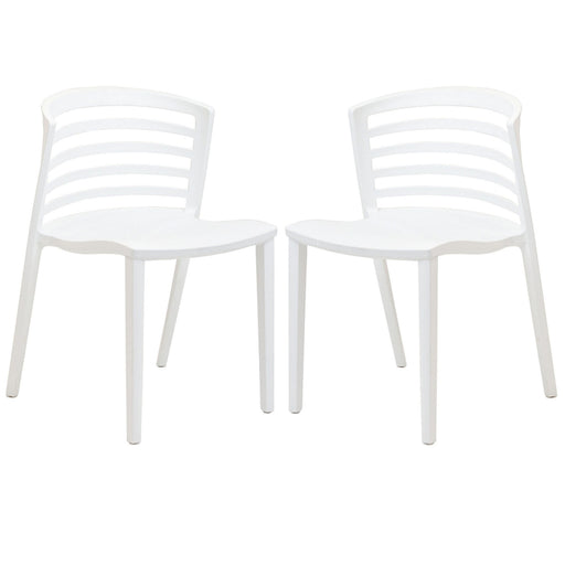 Curvy Dining Chairs Set of 2 935-WHI