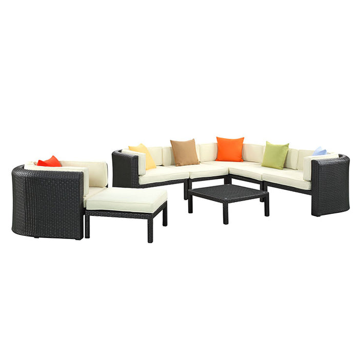 Bonaire 9 Piece Outdoor Patio Sectional Set