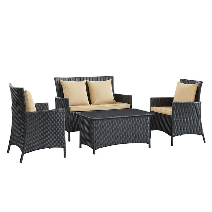 Flourish 4 Piece Outdoor Patio Sofa Set 964-EXP-MOC-SET