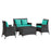 Flourish 4 Piece Outdoor Patio Sofa Set 964-EXP-TRQ-SET