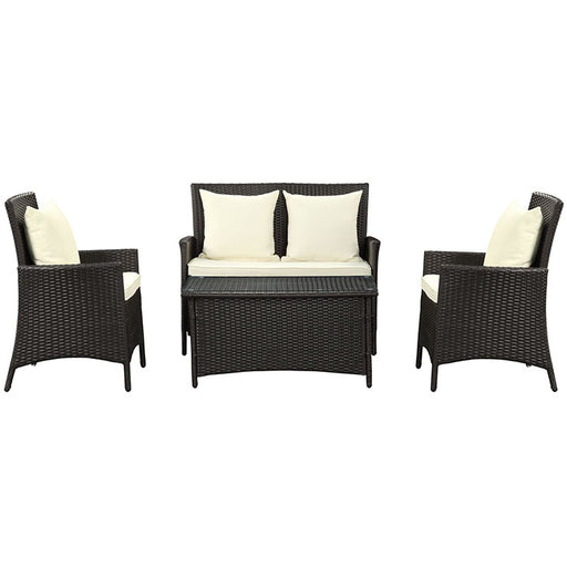 Flourish 4 Piece Outdoor Patio Sofa Set 964-EXP-WHI-SET