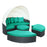 Quest Canopy Outdoor Patio Daybed 983-EXP-TRQ-SET