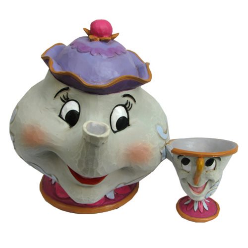 Disney Traditions Beauty Beast Mrs. Potts and Chip Statue   