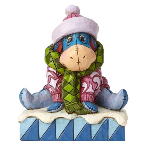 Disney Traditions Winnie the Pooh Winter Eeyore Statue      