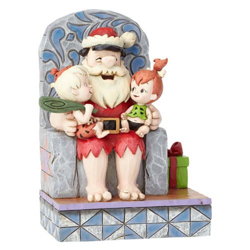 Flintstones Hanna Barbera Jim Shore Stone Age Santa Statue  