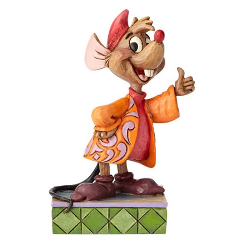 Disney Traditions Cinderella Jaq Personality Pose Statue    