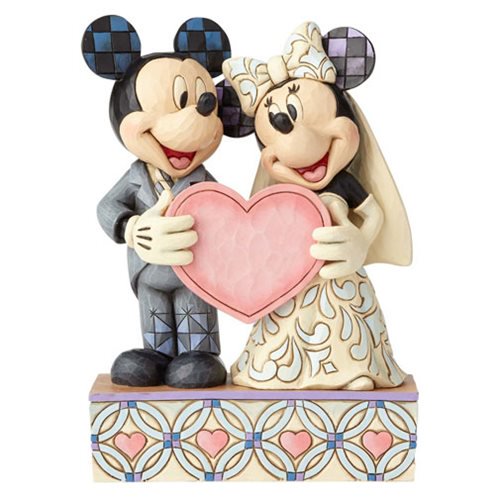 Disney Traditions Wedding Mickey and Minnie Mouse Statue    