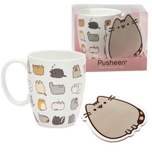 Pusheen the Cat Kitties Mug and Coaster Set                 