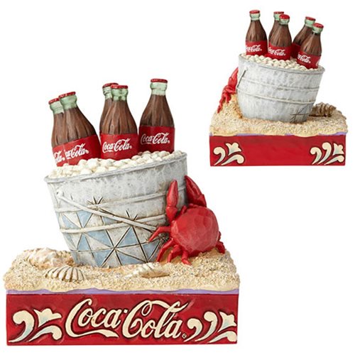 Coca-Cola Coke Ice Bucket on Beach Statue by Jim Shore      