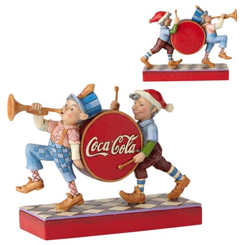 Coca-Cola Elf Marching Merry Musicians Statue by Jim Shore  